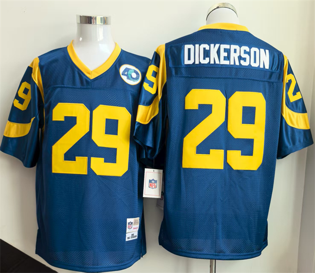 Men's Los Angeles Rams #29 Eric Dickerson Royal Throwback Stitched Football Jersey